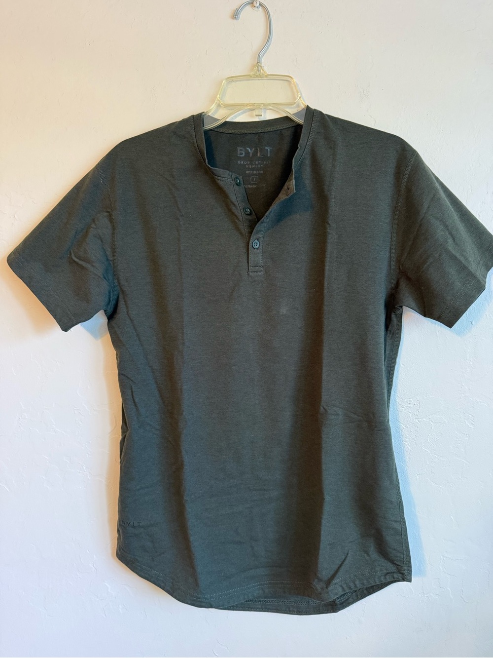 BYLT Basics Olive Green Short-Sleeve Henley
